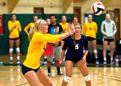 Freshman outside hitter Shantelle Hill registered three double-doubles in the Puget Sound Premier. Photo Courtesy: Corban Athletics 