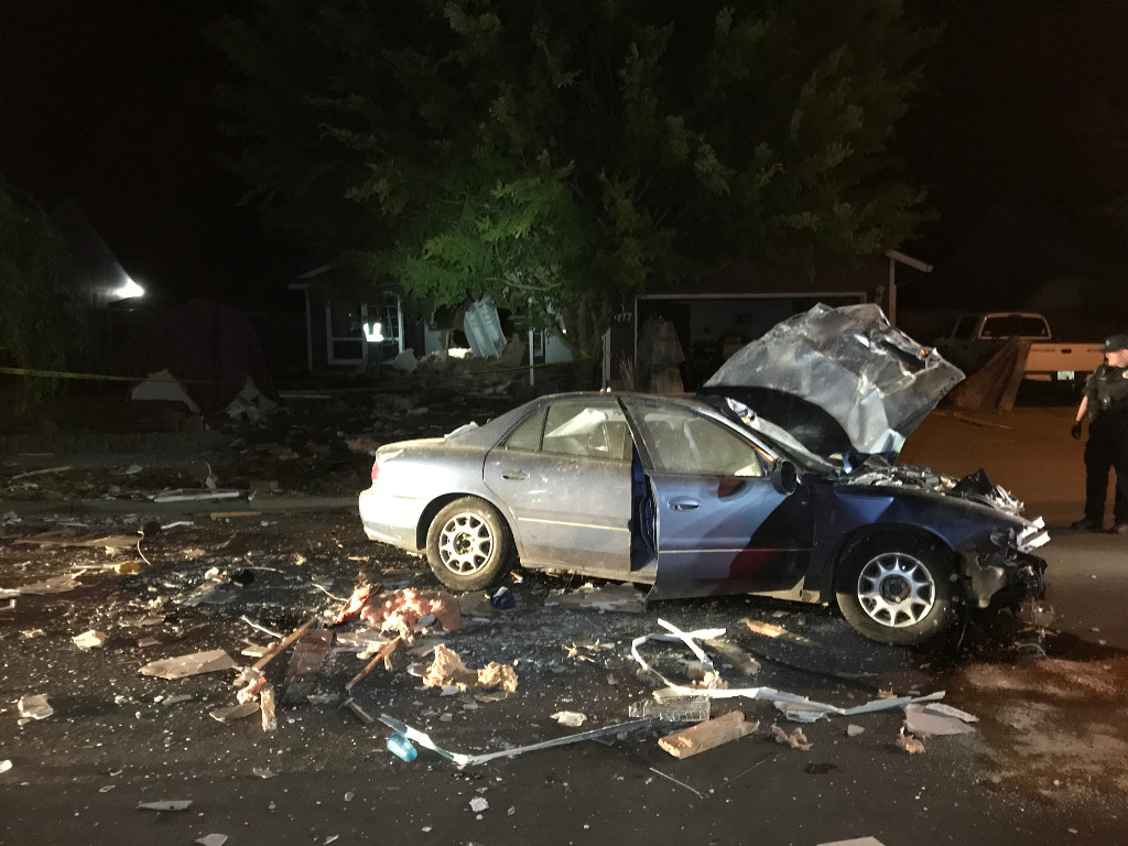 Car Crash into home McMinville