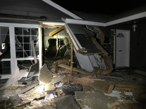 Scene of damaged home in McMinnville Photo: McMinnville Police Dept.
