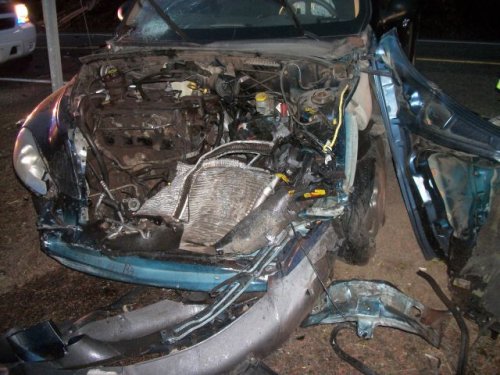 Chrysler PT Cruiser after crash