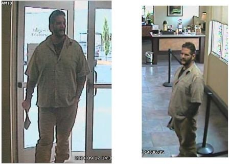 Police in Longview, Washington are asking for the public’s help in locating a suspect that robbed the Fibre Federal Credit Union on Wednesday. Photo Courtesy: Longview Police Department