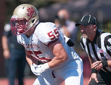 Jack Nelson recorded nine tackles, including three tackles for loss. His also helped Willamette shut out California Lutheran in the second half. Photo Courtesy: WU Athletics