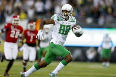 Freshman Royce Freeman had a pair of touchdowns in his Oregon debut. Photo Courtesy: goducks.com