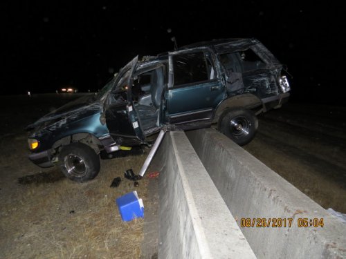 Single vehicle crash on Interstate 5 near milepost 243 southbound in Marion County
