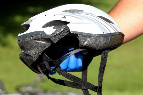 Damaged Bike Helmet