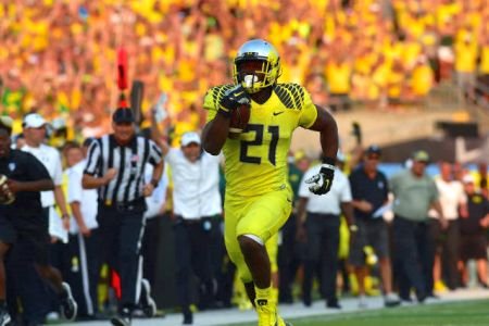 Royce Freeman leads the Ducks in rushing yards (164) and touchdowns (4) through the first two games.