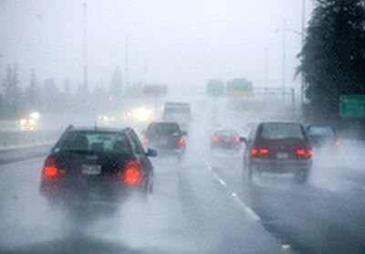 Road surfaces get slick and driving gets tricky when the first rains of the fall hit. Photo Courtesy