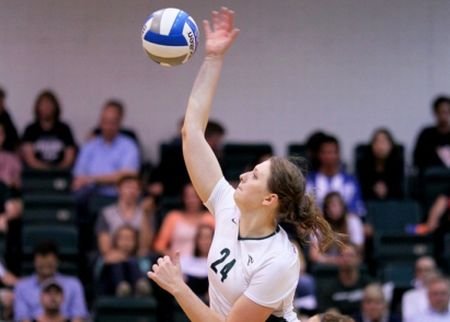 Leigh-Ann Haataja hit .316 with seven kills against the Matadors. Photo Courtesy: goviks.com