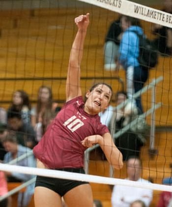 Sarah Fincher achieved 20 kills against George Fox after earning 19 kills versus Puget Sound. Photo 